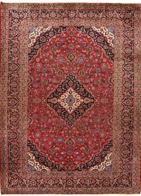 Kashan Tappeto 410x310 Rosso (Iran) Annodato A Mano