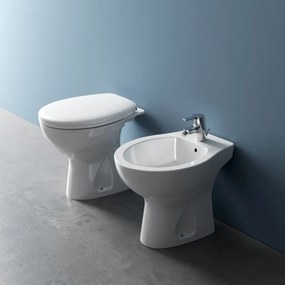 Coppia sanitari distanziato scarico a pavimento IDEAL STANDARD Tirso WC: P 51 x L 36 x H 39.5 cm, bidet: P 50 x L 36 x H 39.5 cm