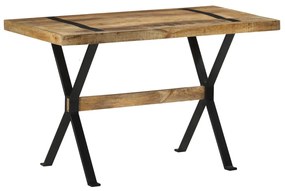Tavolo Da Pranzo 120x60x76 Cm İn Legno Di Mango Grezzo /