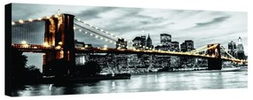 Stampa su tela Brooklyn lamp sfondo b&w, multicolore 180 x 64 cm