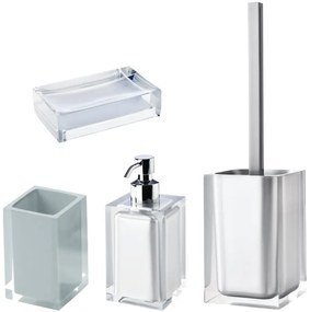 Set di accessori da bagno Rainbow in resina argento