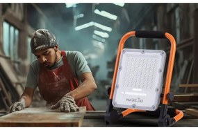 Proiettore LED ricaricabile con treppiede LED/50W/3,2V 4500K 5000 mAh IP65 arancione