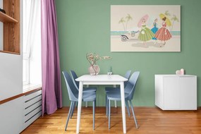 Quadro su tela – Signore retrò con ombrelli