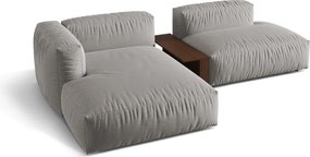 Divano angolare modulare grigio chiaro (angolo sinistro) Martina - Micadoni Home