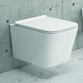 Kamalu - WC sospeso senza brida per bagni stretti modello Litos-S200