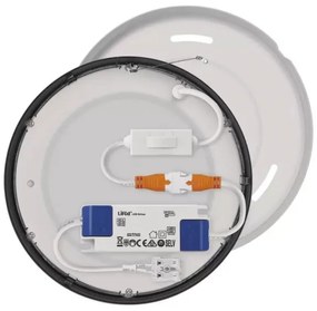 Plafoniera LED LED/12,5W/230V 3000/3500/4000K d. 17 cm nero