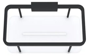 NIMCO Ki-14015-B-90 - Mensola a muro per doccia KIBO opaco nero/bianco