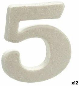 Numeri 5 Bianco polistirene 2 x 15 x 10 cm (12 Unità)