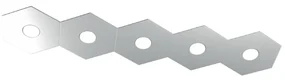 Plafoniera Moderna Hexagon Metallo Grigio 5 Luci Led 12X5W