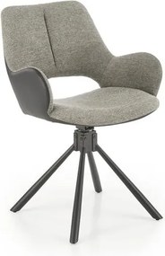 Sedia imbottita K494 grigio/nero