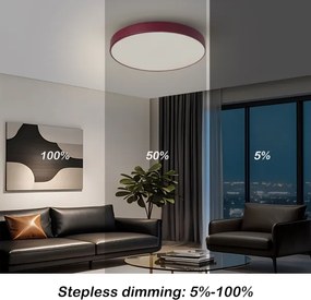 Brilagi-LED dimmerabile plafoniera POOL LED/48W/230V 3000-6000K 40 cm bordeaux+telecomando