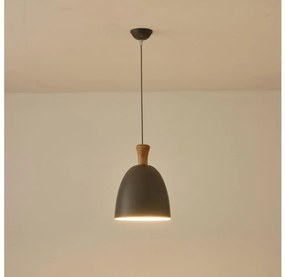 Lampadario a sospensione con filo 1xE27/15W/230V grigio diametro 23 cm