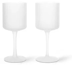 Ripple Bianco Wine Glasses Set of 2 Frosted - Ferm Living