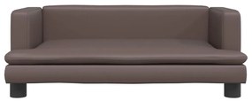 Divano per bambini marrone 80x45x30 cm in similpelle