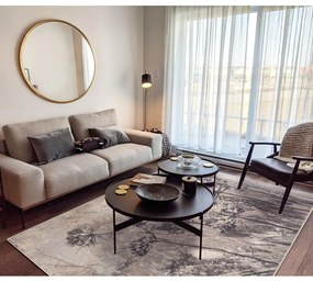 Tappeto in lana grigio crema 200x300 cm Lissey - Agnella