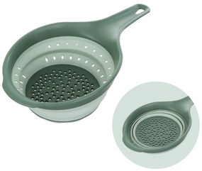 Colino salvaspazio pieghevole verde con manico