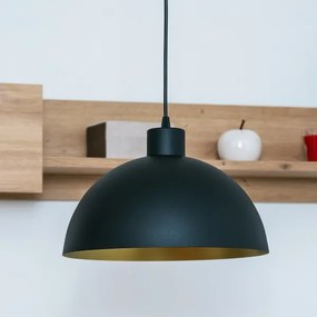 Lampadario a cavo VESPER 1xE27/15W/230 Ø 30 cm nero/oro