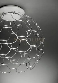 Lamoi lampada da soffitto piccola cromo 3000k 6076lm 49w d.40cm di...