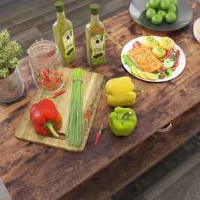 Scaffale da cucina a ripiani MARGE, marrone/nero