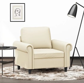 Poltrona Crema 60 Cm İn Similpelle /