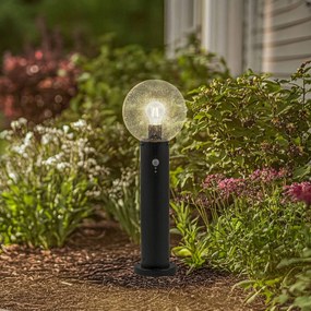 Lindby lampioncino Dangan, trasparente, 60 cm, vetro, sensore