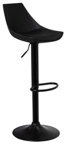 Sgabelli da bar neri ad altezza regolabile in similpelle in set di 2 (altezza seduta 56,5 cm) - Casa Selección