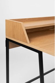 Scrivania in stile segreteria con piano effetto rovere 60x120 cm Giorgio – White Label