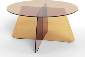 Tavolino da salotto rotondo marrone in vetro ø 80 cm Samos – Actona