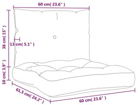 Cuscini per Pallet 2 pz Strisce Blu e Bianche Tessuto Oxford