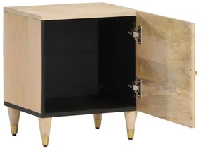 Comodino 40x33x46 cm in legno massello di mango