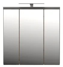 Mobile da bagno a parete con specchio VENOM antracite/marrone