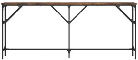 Tavolo consolle rovere fumo 180x23x75 cm in legno multistrato