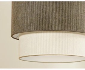 Duolla - Lampadario a plafone CORDUROY 1xE27/15W/230V diametro 40 cm marrone/color crema