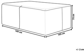Telo impermeabile protettivo per mobili da giardino 185 x 105 x 75 cm CHUVA Beliani