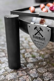 Barbecue Artigianale Con Braciere In Ferro E Griglia Sospesa Su Treppiede Palma 80 Cm Cook King