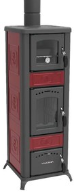 Stufa a legna Rina Forno 6.11 kW rosso