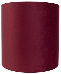 Paralume in velluto rosso 40/40/40 con interno dorato