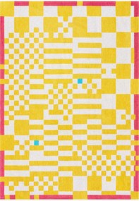 Tappeto jacquard lavabile da interno-esterno Chess