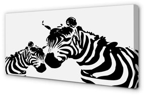 Quadro stampa su tela Zebre dipinte 100x50 cm
