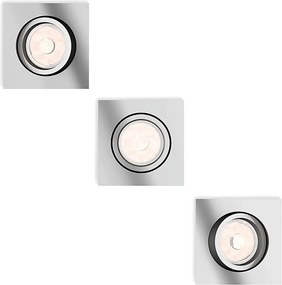 Philips - Set da 3 faretti LED RGBW dimmerabili da incasso DONEGAL 1xGU10/4,8W/230V+telecomando