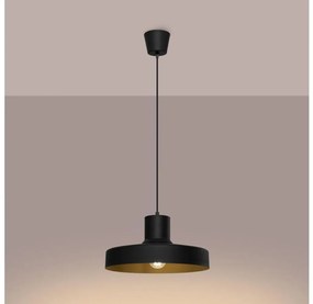 Sollux SL.1703 - Lampadario a sospensione con filo BILO 1xE27/15W/230V diametro 35 cm nero