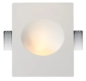 Applique da Incasso in Gesso Pitturabile Rettangolare GU10 Materiale Gesso