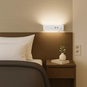 Faretto da parete a LED RESORT LED/10W/230V + LED/3W, bianco, lato destro