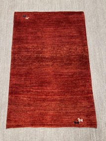 Gabbeh Tappeto 80x120 Rosso (Iran) Annodato A Mano