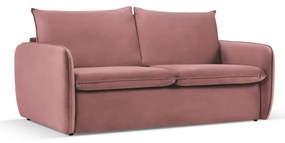 Divano letto in velluto rosa 194 cm Vienna - Cosmopolitan Design