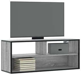 Mobile Tv Grigio Sonoma 100x31x39,5cm Legno Multistrato Metallo /