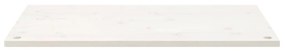 Piano scrivania bianco 110x55x2,5 cm in legno massello di pino