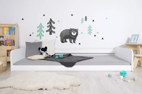 Lettino Montessori in legno Sia - bianco - 140x70 cm