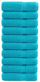 Asciugamani Da Bagno Solund 10 Pz Verdi 100x150cm 600 G/m² /