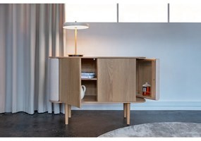 Cassettiera bassa nero-marrone in rovere 109x75 cm Treasures - UMAGE